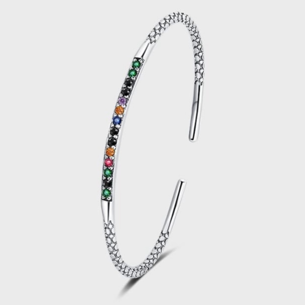 Solid Sterling Silver 925 Cuff Bangle Bracelet